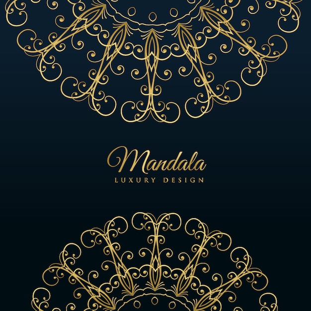 Mandala ornamental luxury golden background