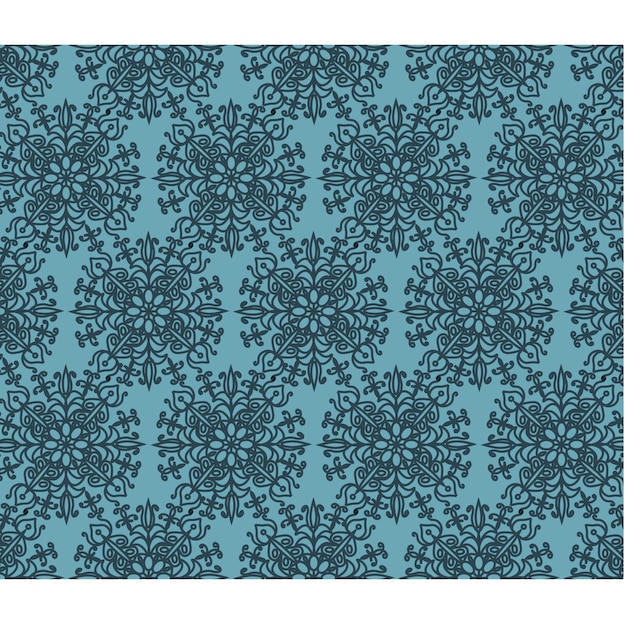 Mandala pattern on blue background