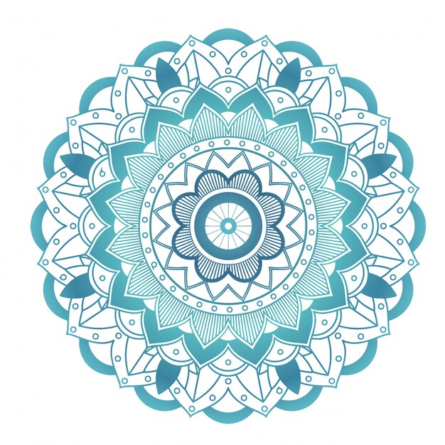 Mandala pattern on white