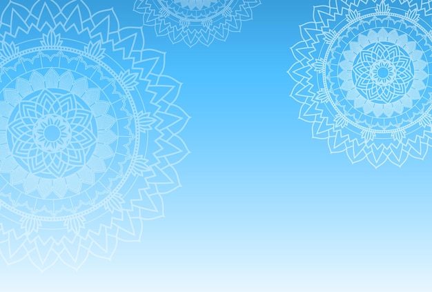 Mandala patterns on blue background