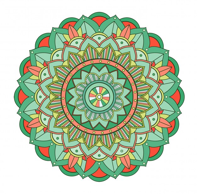 Mandala patterns on isolated background