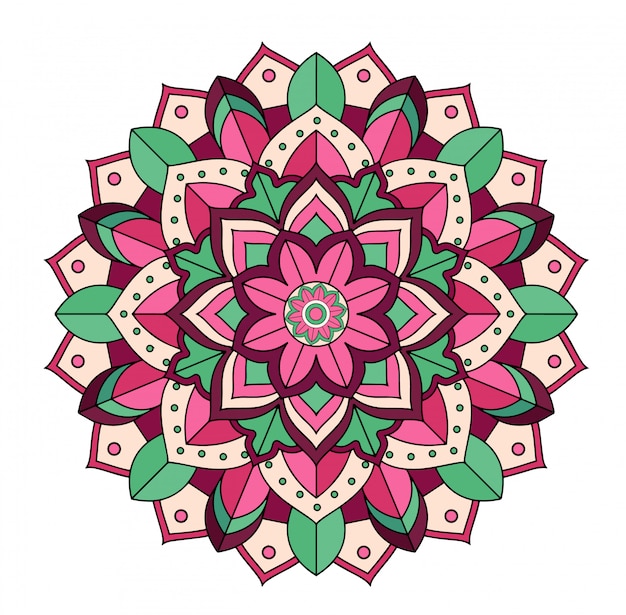 Mandala patterns on isolated
