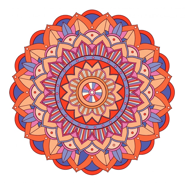 Mandala patterns on isolated