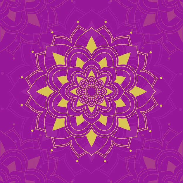 Mandala patterns on pink background