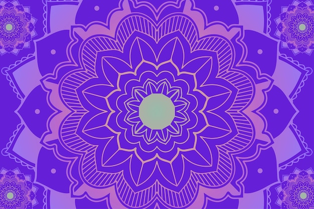 Mandala patterns on purple background