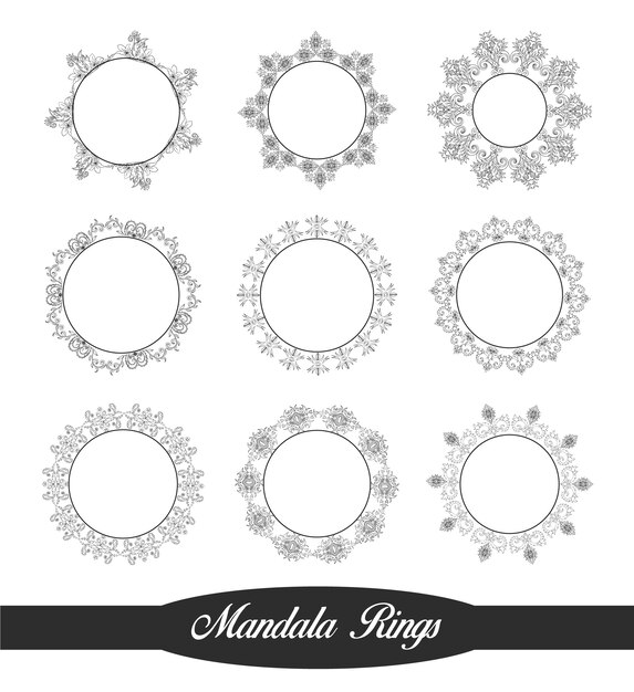 Mandala rings collection