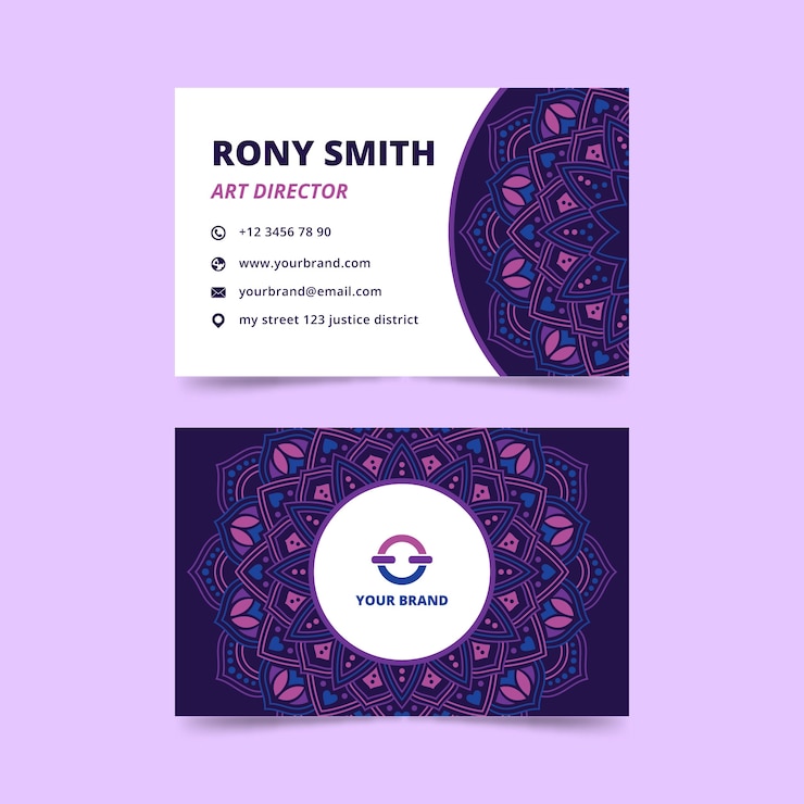 मुफ़्त वेक्टर mandala theme for business card template