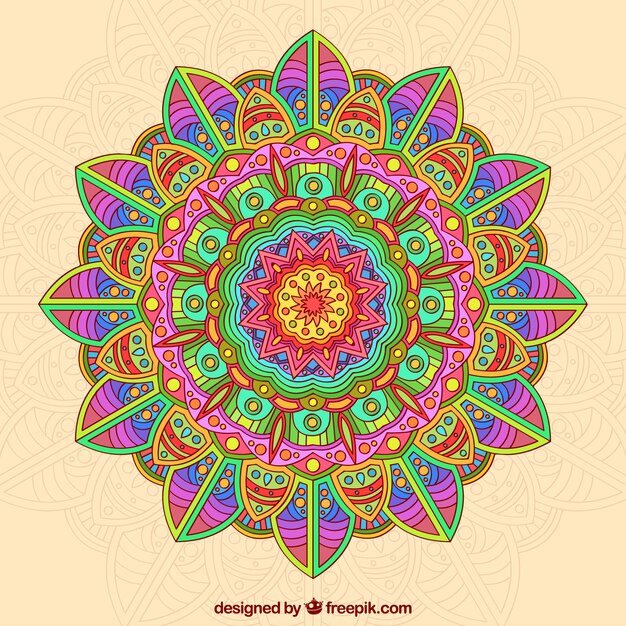 Mandala with colors