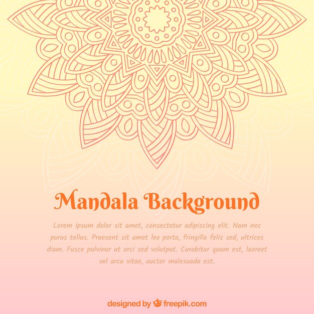 Free Vector mandala with gradient background 