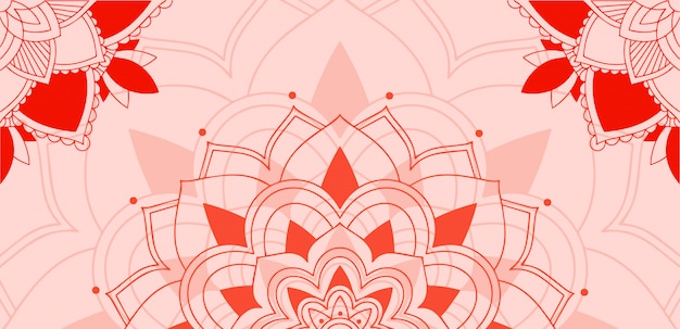 Mandala modello su sfondo rosa