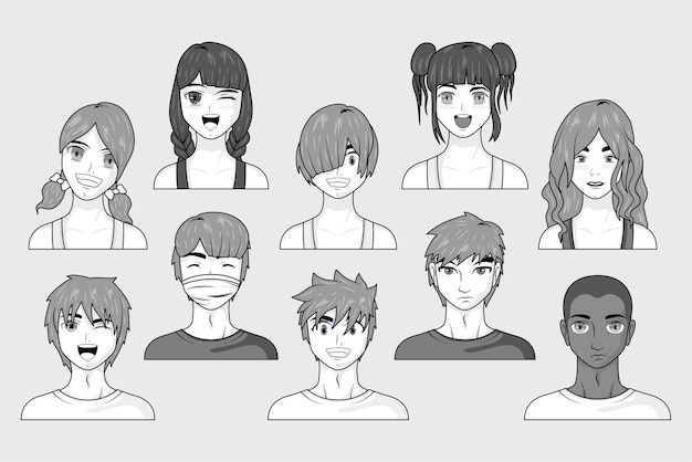 Anime Hairstyles Images - Free Download on Freepik