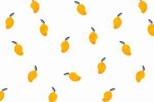 Free vector mango background desktop wallpaper, cute summer vector