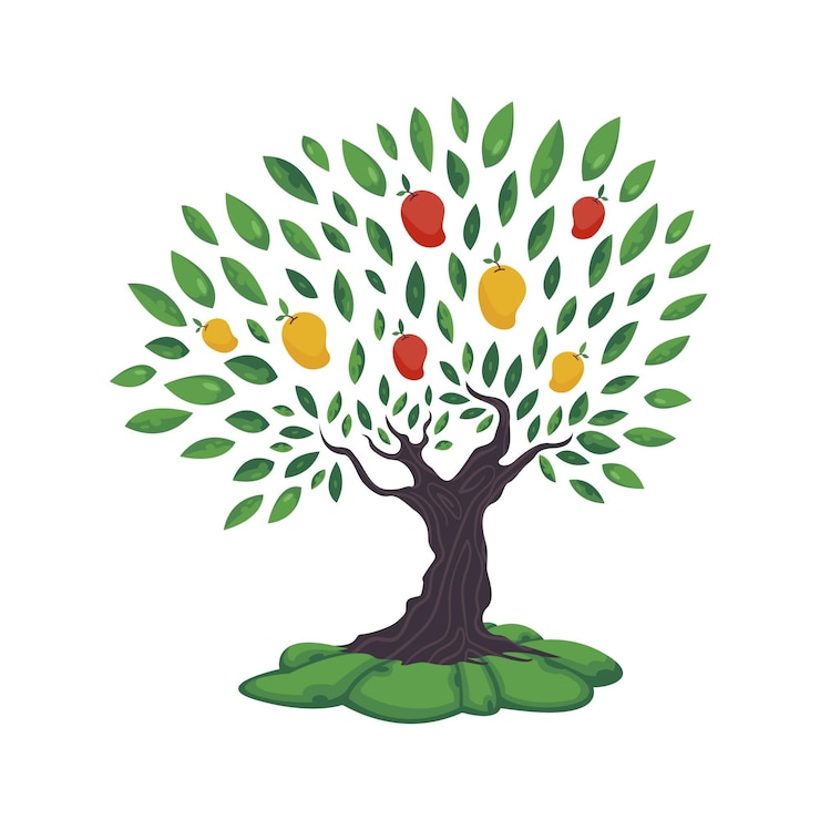 मुफ़्त वेक्टर mango tree illustration