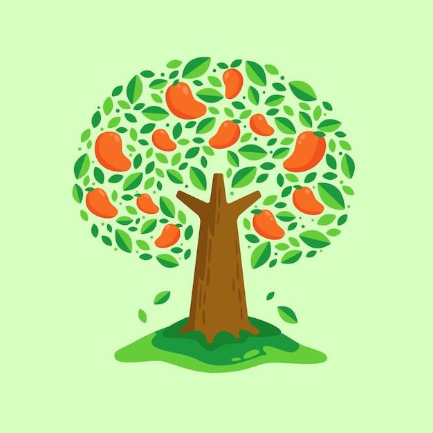 Mango tree illustration