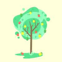 Free vector mango tree illustration