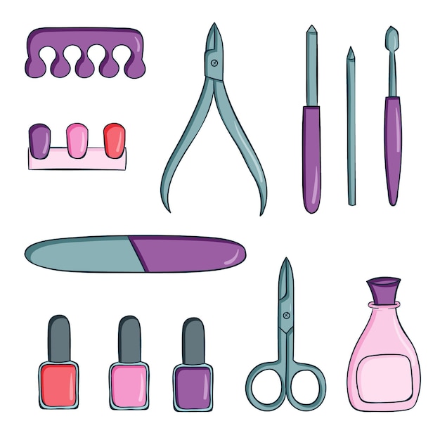 Manicure tools collection