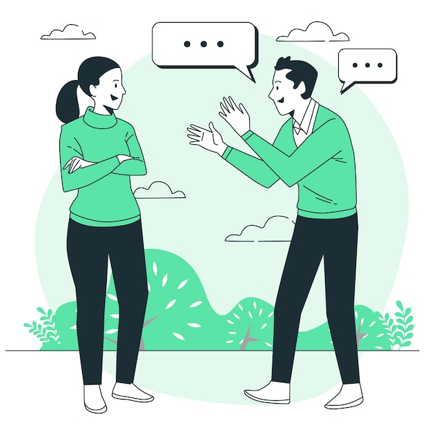 Free vector mansplaining concept illustration