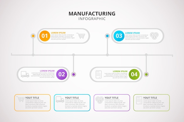 Free vector manufacturing infographic