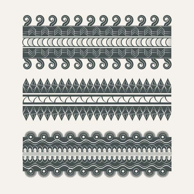 Free vector maori tattoo border element