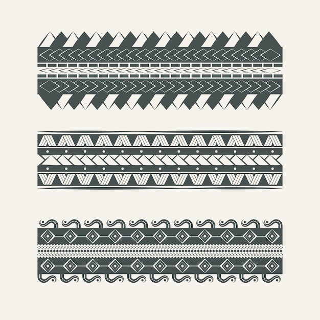 Free vector maori tattoo border element