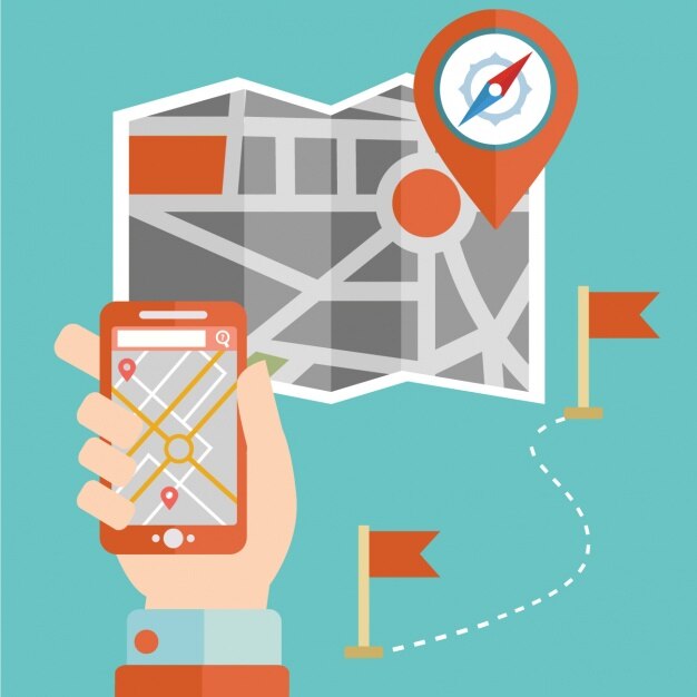 Free Vector map background design