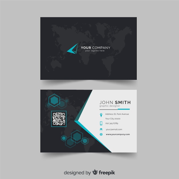 Map business card template