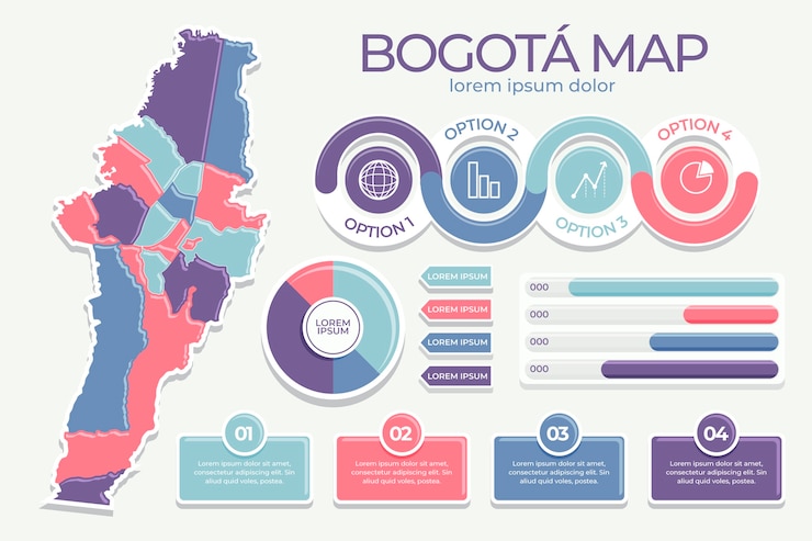 Free Vector map infographic design template