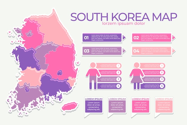 Map infographic design template