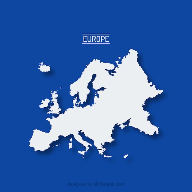 Бесплатное векторное изображение Карта европы
