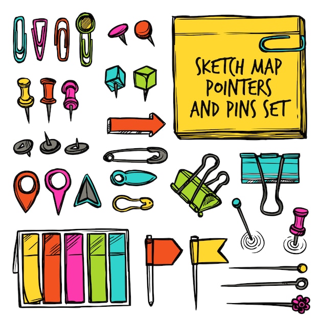 Map Pointers And Pins Sketch