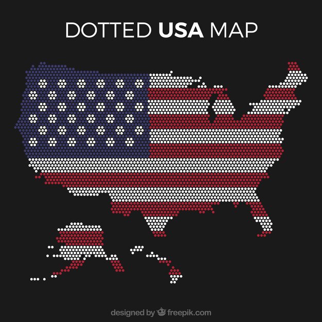 Карта Соединенных Штатов из точек