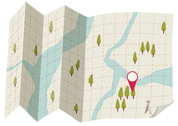 Free Vector a map on white background