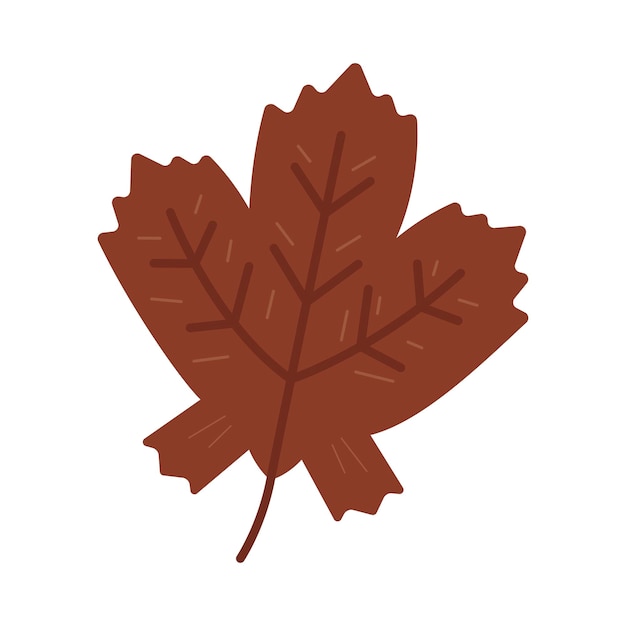 Free vector maple leaf brown