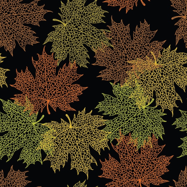Free vector maple leaf dark background