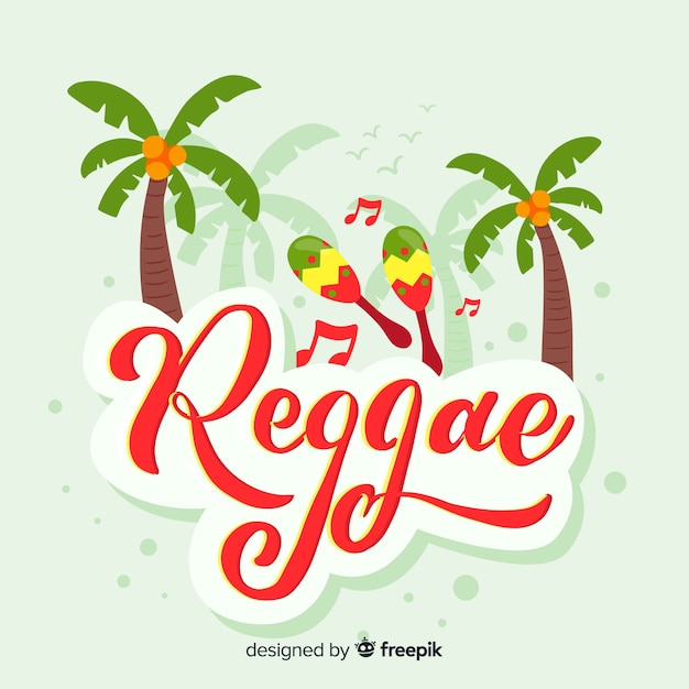 Free vector maraca reggae background