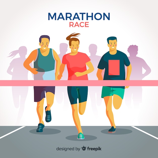 Free vector marathon race