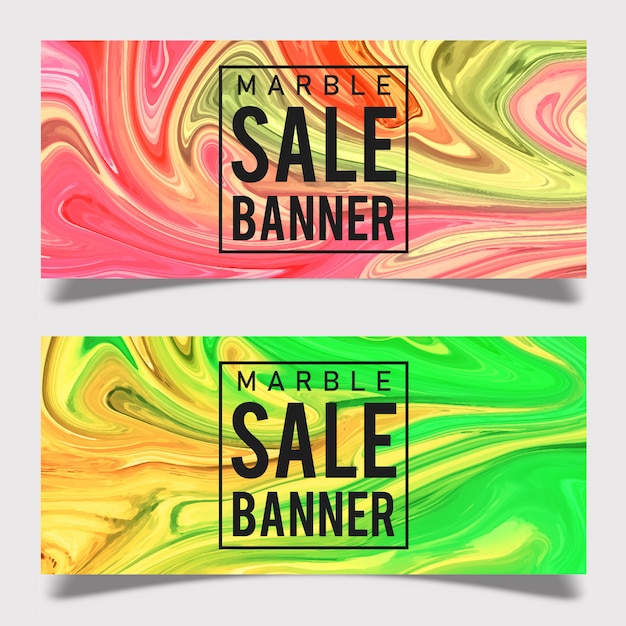 Vettore gratuito marmo sale banner design