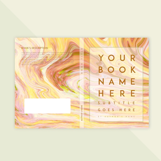 Marble Textured Book Cover Template 