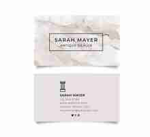 Free vector marbled business card