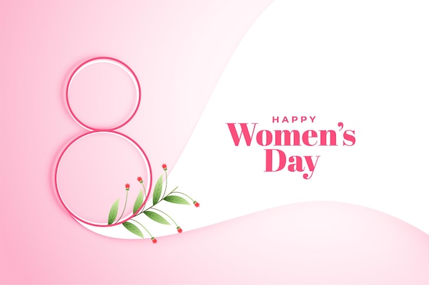 March 8th happy womens day poster background