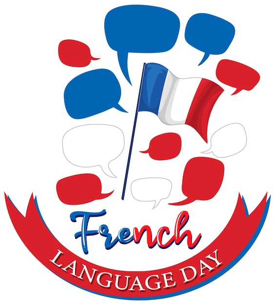 Бесплатное векторное изображение Мартовский день французского языка