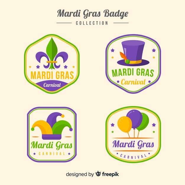 Mardi gras badge collection