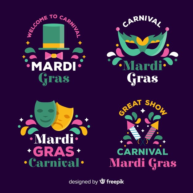 Mardi gras badge collection