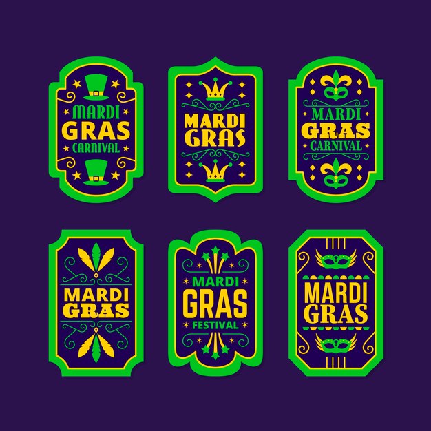 Mardi gras badge collection