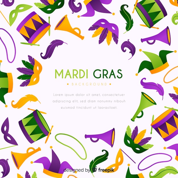 Free Vector mardi gras carnival background