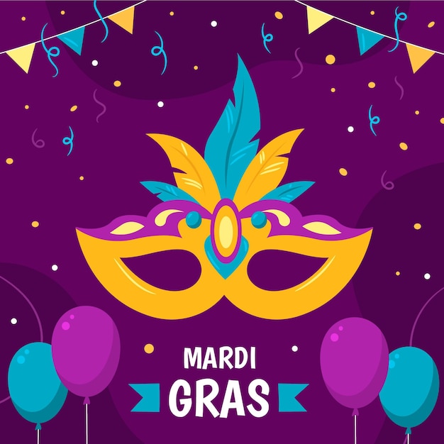 Design piatto mardi gras