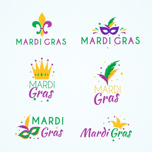 Mardi gras label collection