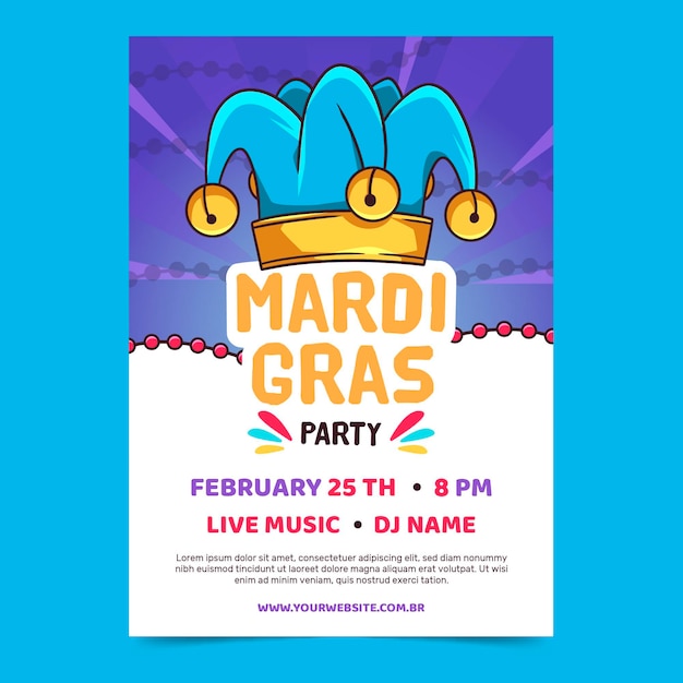 Mardi gras poster template