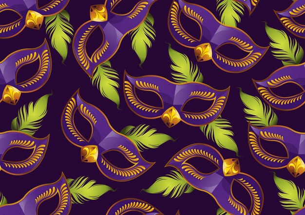 mardi gras feather mask
