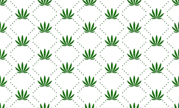 마리화나 잎 원활한 벡터 패턴